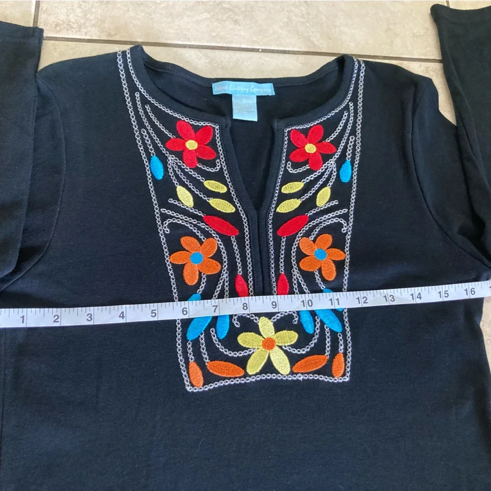 Island Clothing Company Black Embroidered Dress – Women’s S